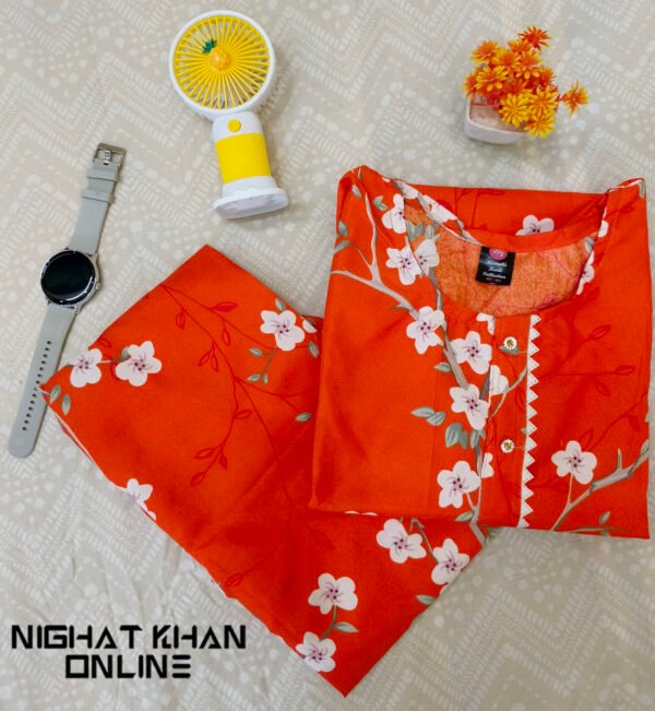 Blossom Orange Two-Piece Suit