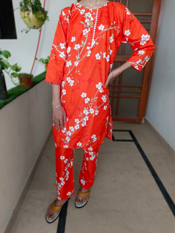 Blossom Orange Two-Piece Suit - Image 11