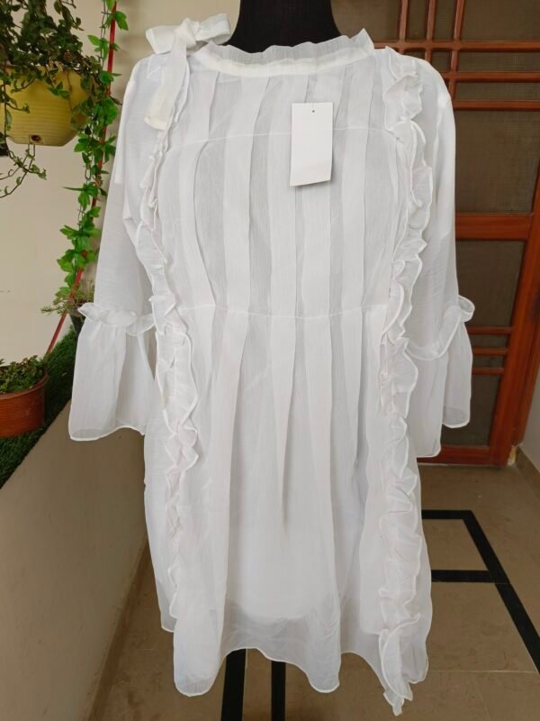 White Chiffon Frock - Image 5