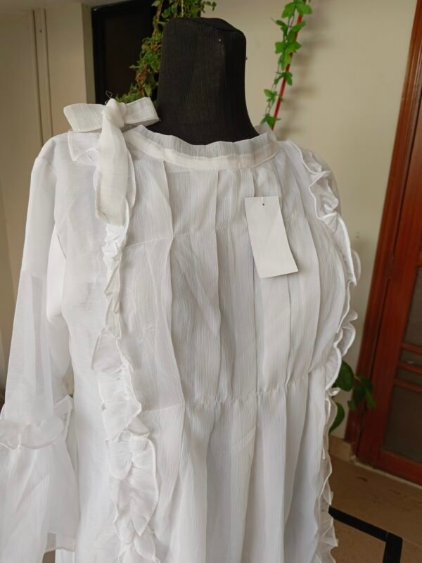 White Chiffon Frock - Image 4