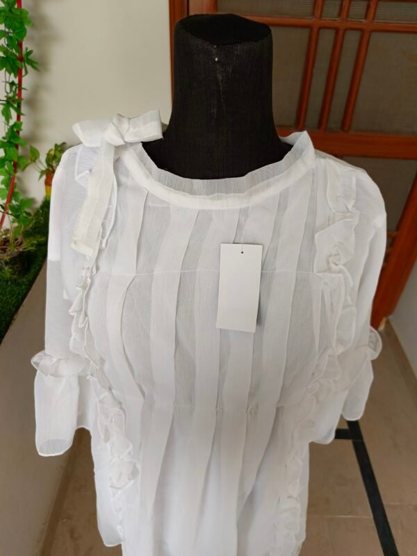 White Chiffon Frock - Image 2