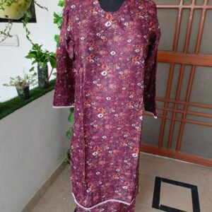 Maroon Printed Lawn 2-Piece Suit